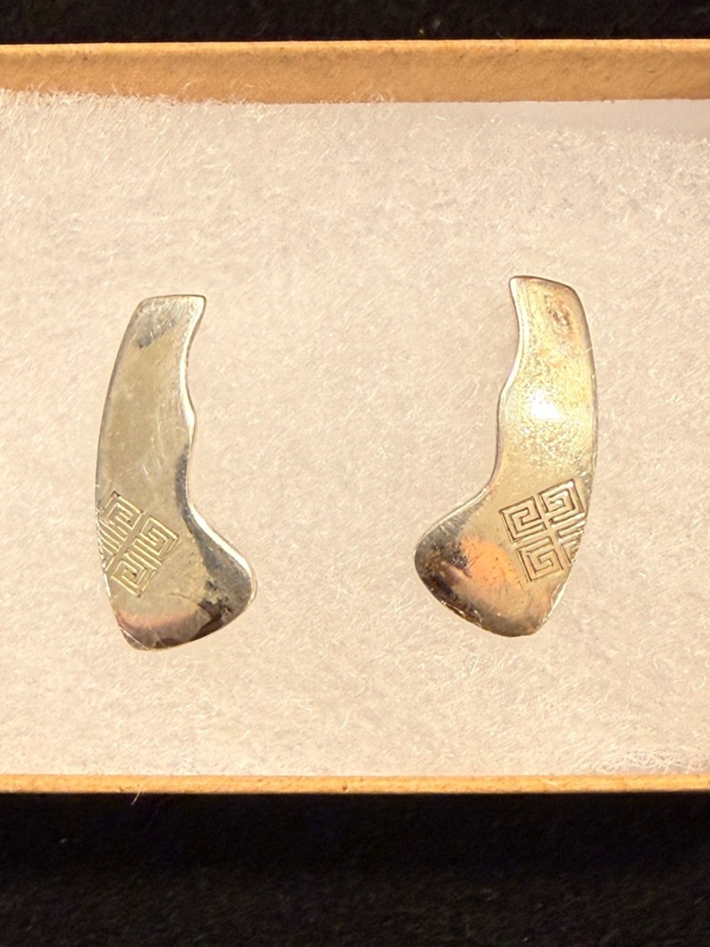 Vintage Givenchy Sterling Silver “Wave” Earrings